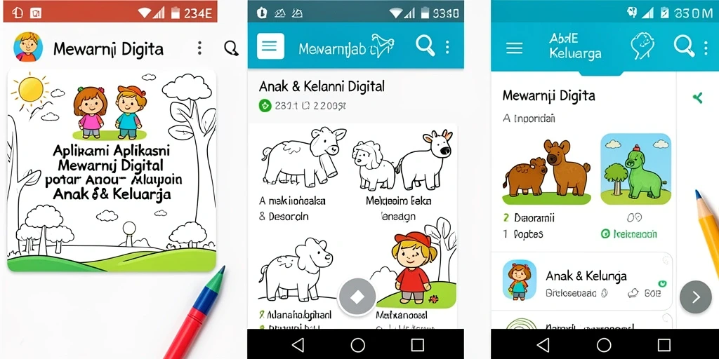 Tampilan antarmuka aplikasi 234E yang user-friendly untuk mewarnai.