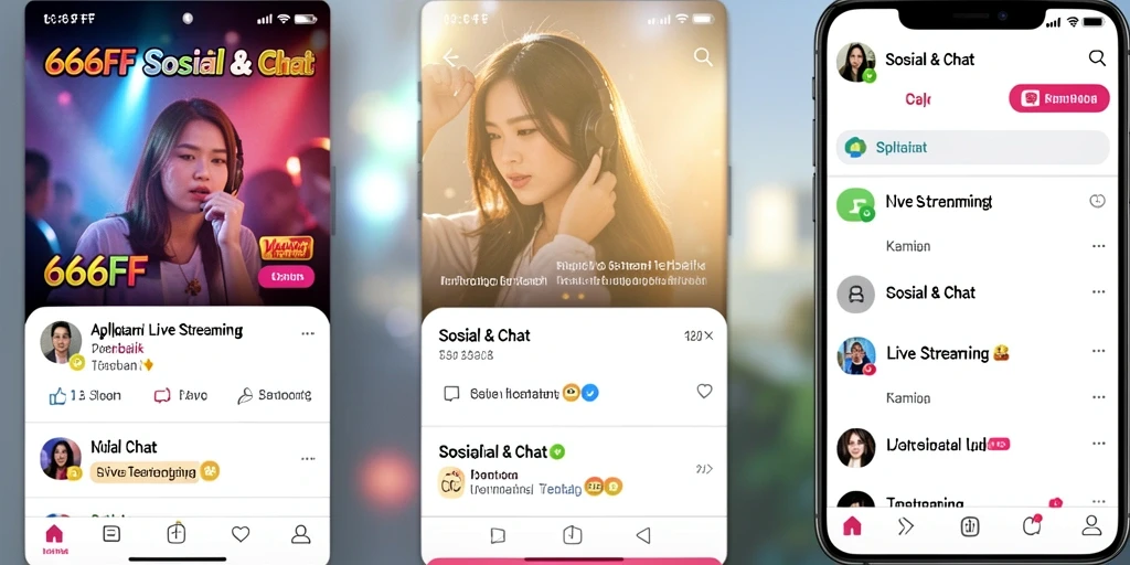 Tampilan antarmuka 666FF untuk Live Streaming yang menarik dan interaktif.
