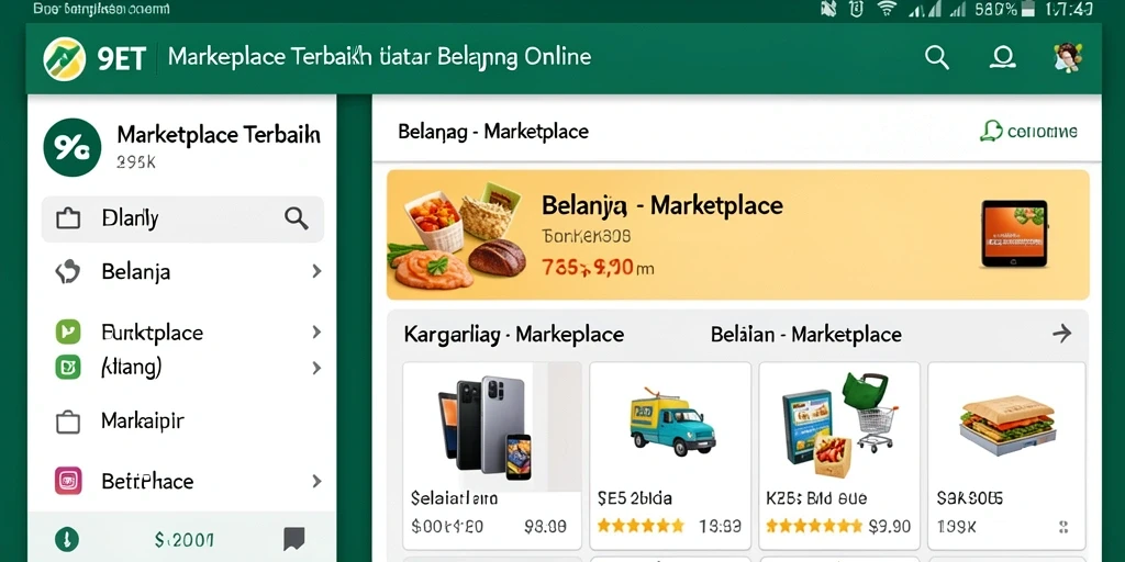Tampilan antarmuka aplikasi 9ET yang menarik dan mudah digunakan.