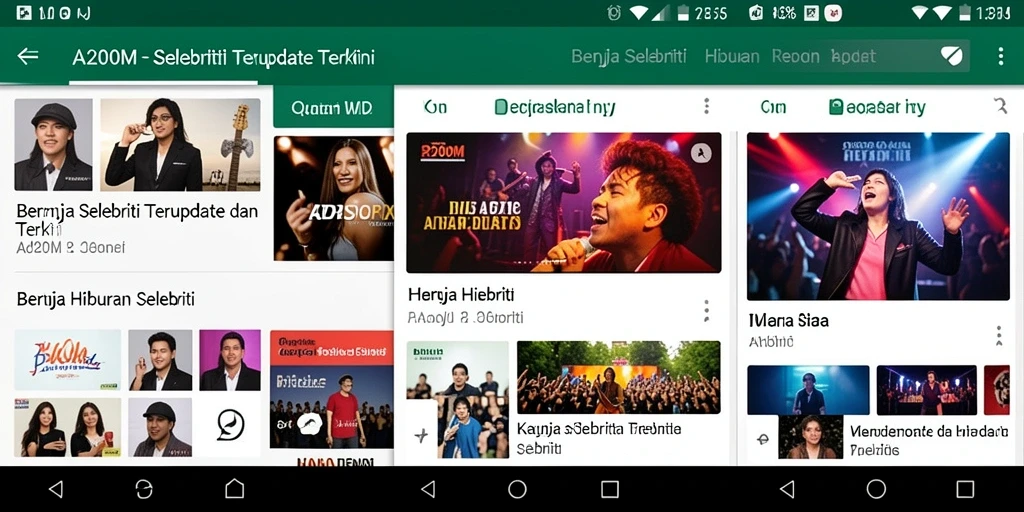Tampilan antarmuka A200M yang menarik dan informatif.