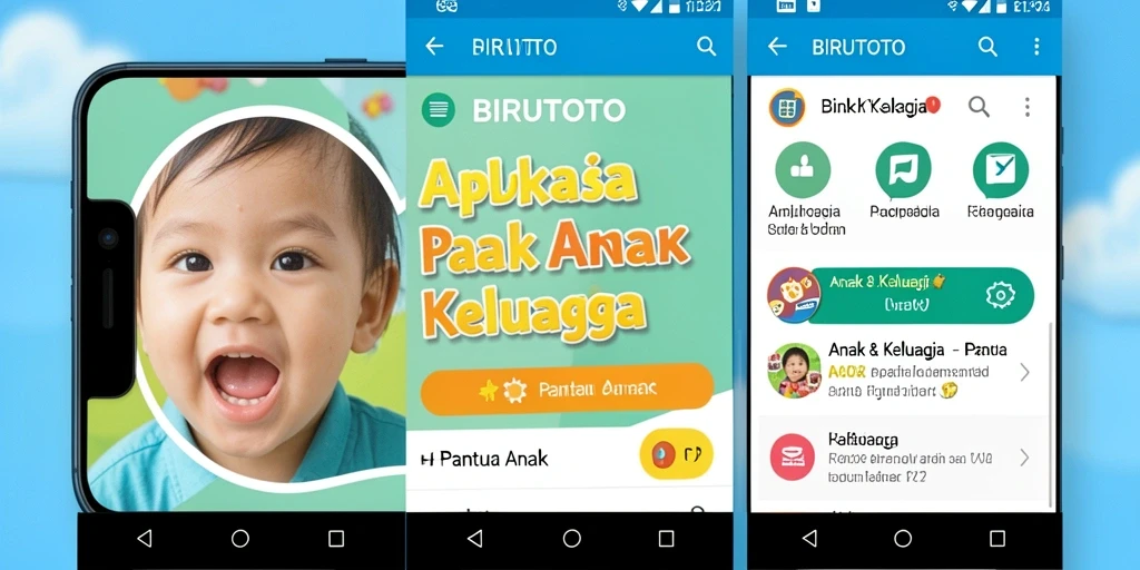 Antarmuka BIRUTOTO yang menarik dan fungsional untuk Pantau Anak.