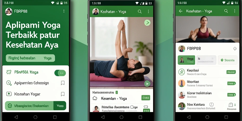 Antarmuka aplikasi FBRP88 yang intuitif untuk praktik Yoga.