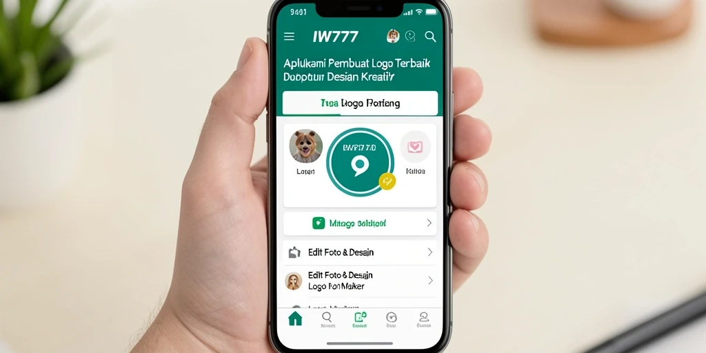 Antarmuka IW777 yang ramah pengguna dengan berbagai pilihan desain logo.