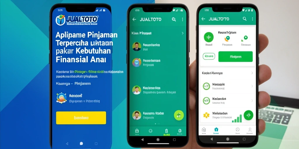Antarmuka aplikasi JUALTOTO yang ramah pengguna untuk pengajuan pinjaman.