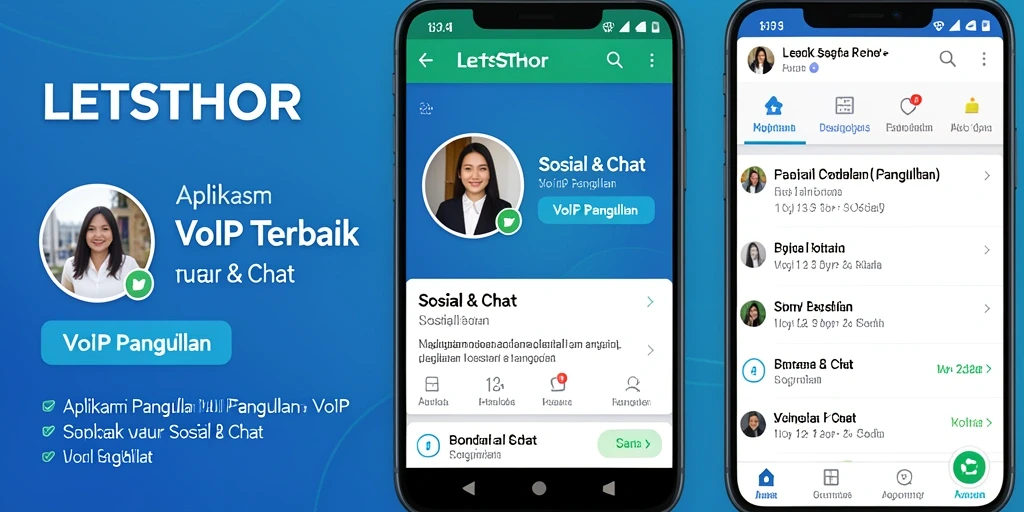 Antarmuka LETSTHOR yang menarik untuk panggilan VoIP.