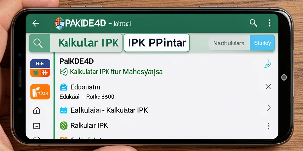 Antarmuka PAKDE4D yang sederhana dan intuitif untuk menghitung IPK.