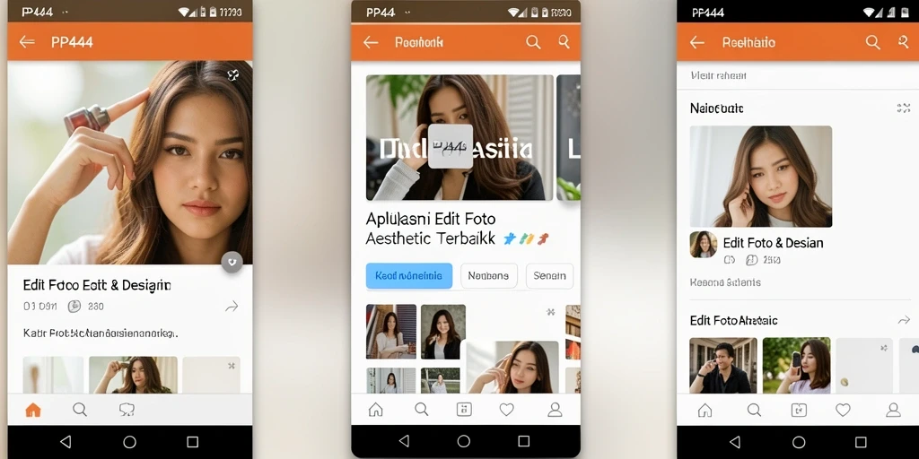 Antarmuka aplikasi PP444 yang estetis dan user-friendly.